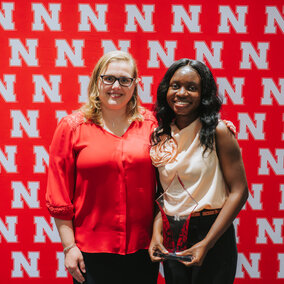 Dr. Iverson and Portia Plange at the Luminary Awards Event